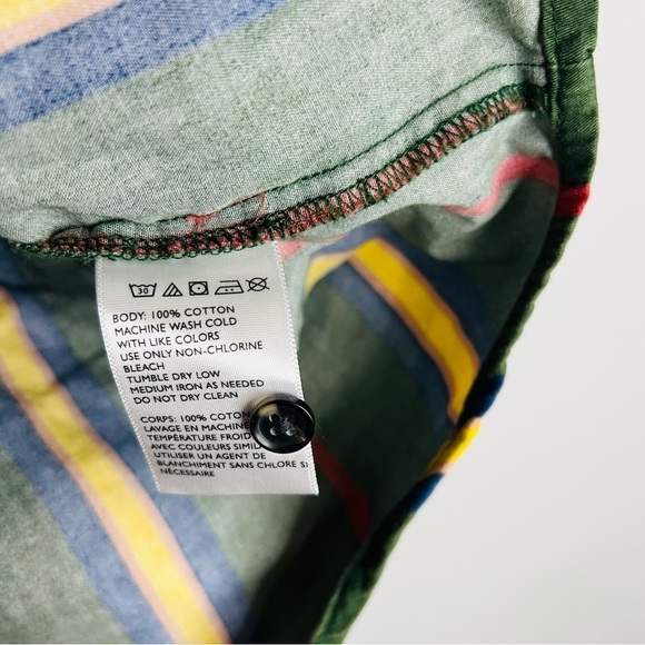 UO ‘90s Vertical Stripe Short-Sleeve Shirt Medium - Picture 5 of 6